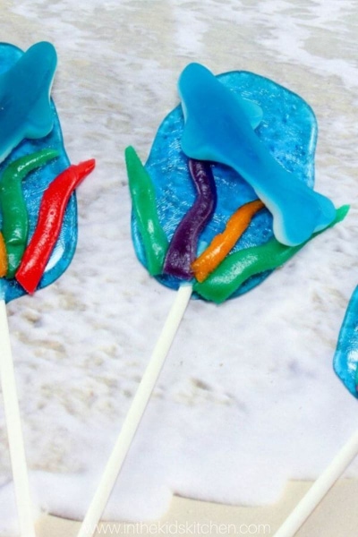 Shark Lollipops for an Under The Sea Party