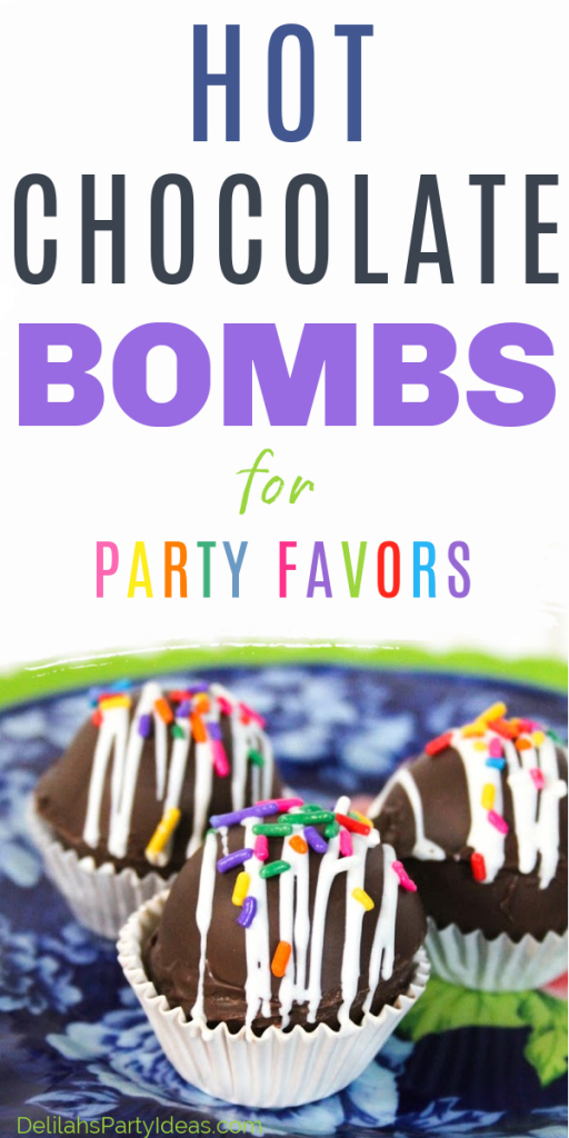 Hot Chocolate Bombs for Party Favors pin image text overlay