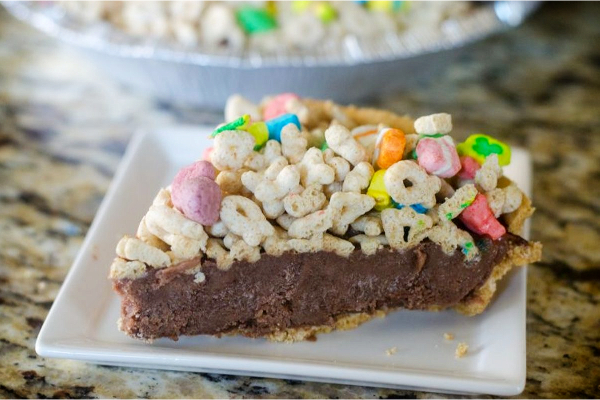 Lucky charm pudding pie