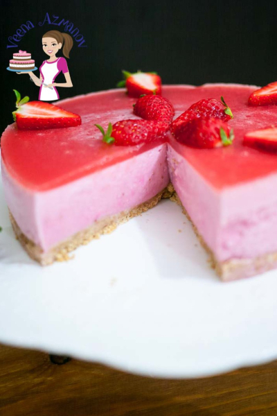Strawberry Bavarian cream cake