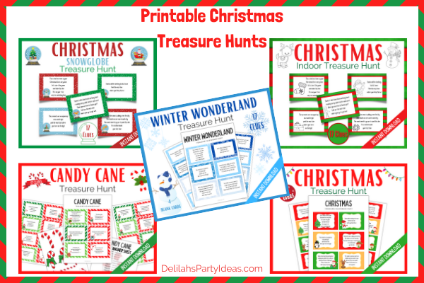 Christmas printable Treasure Hunt Games