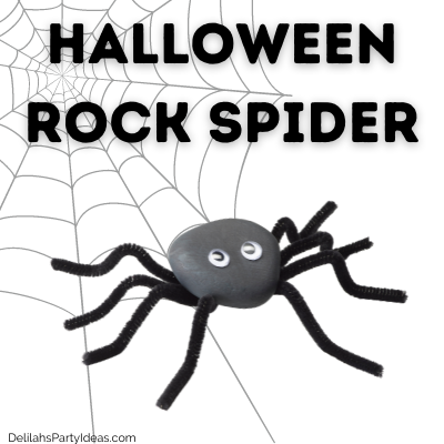 DIY Halloween Rock Spider
