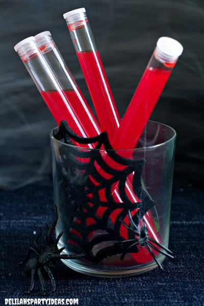 Halloween test tube drinks