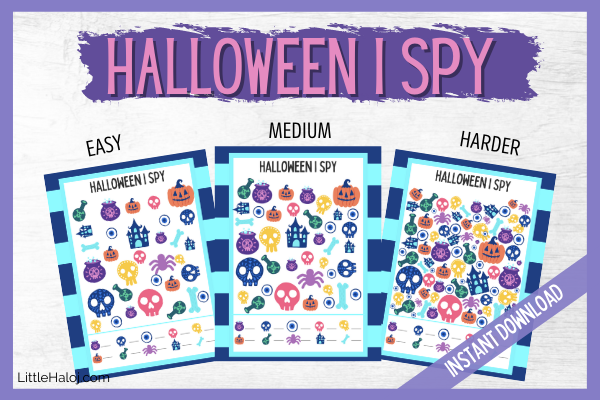 Halloween printable I Spy game