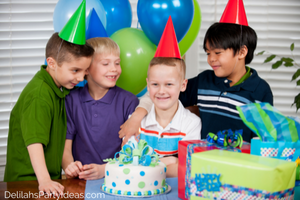 boys at a birthday party