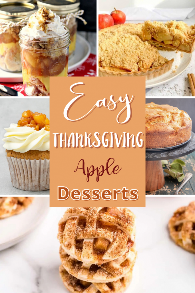 Easy Thanksgiving Apple Dessert Pinterest Pin collage