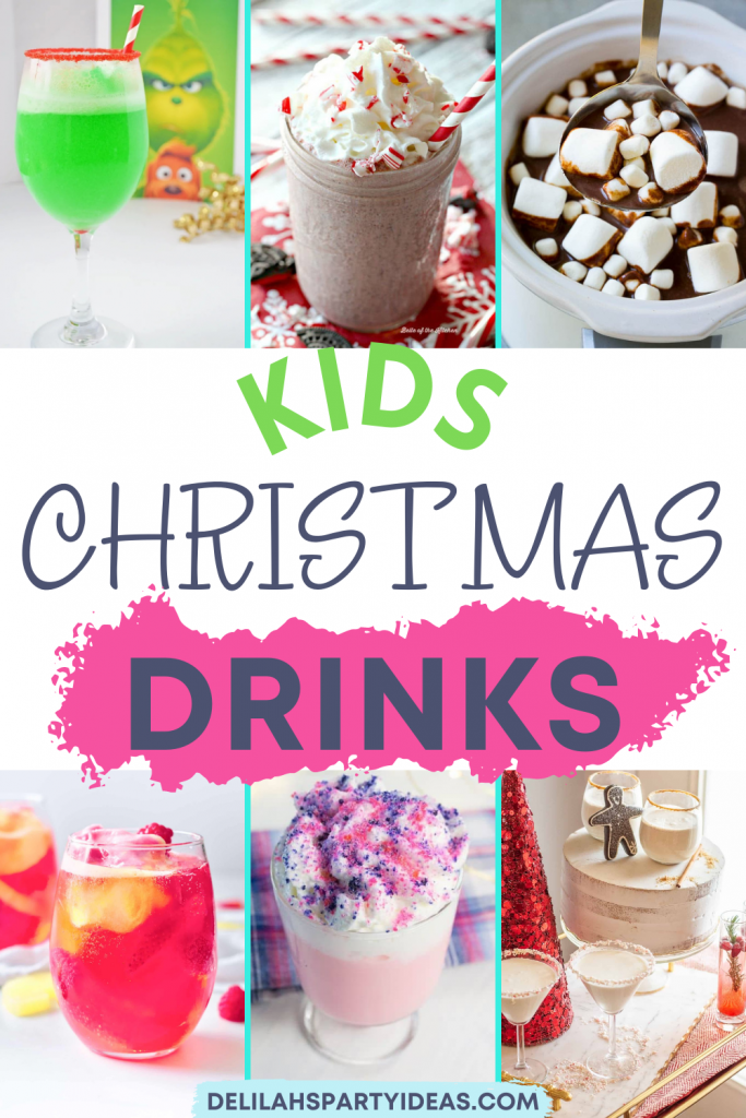 Kids Christmas Drinks collage