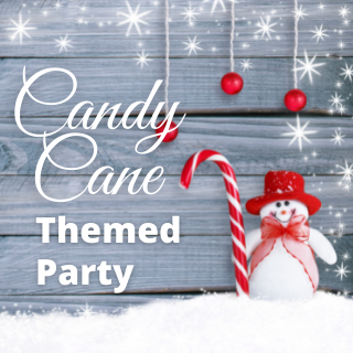 Candy Cane Themed Party overlay snowman and candy cane
