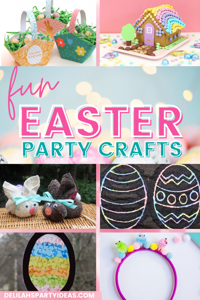 Collage of Easter party Crafts