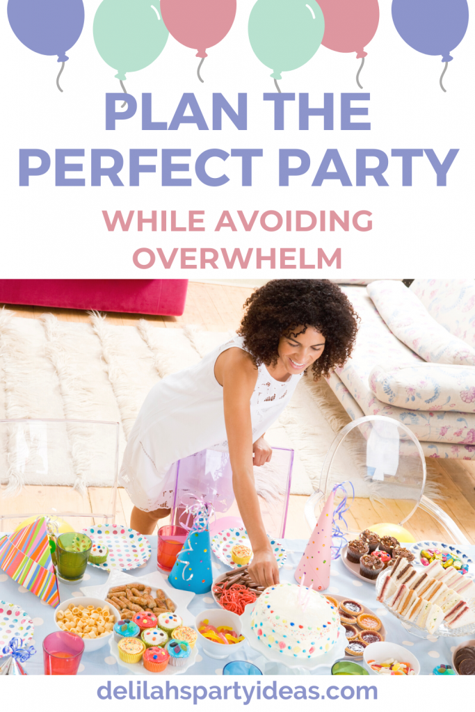 Plan the perfect party, Mom putting the finishing touches on kids birthday table