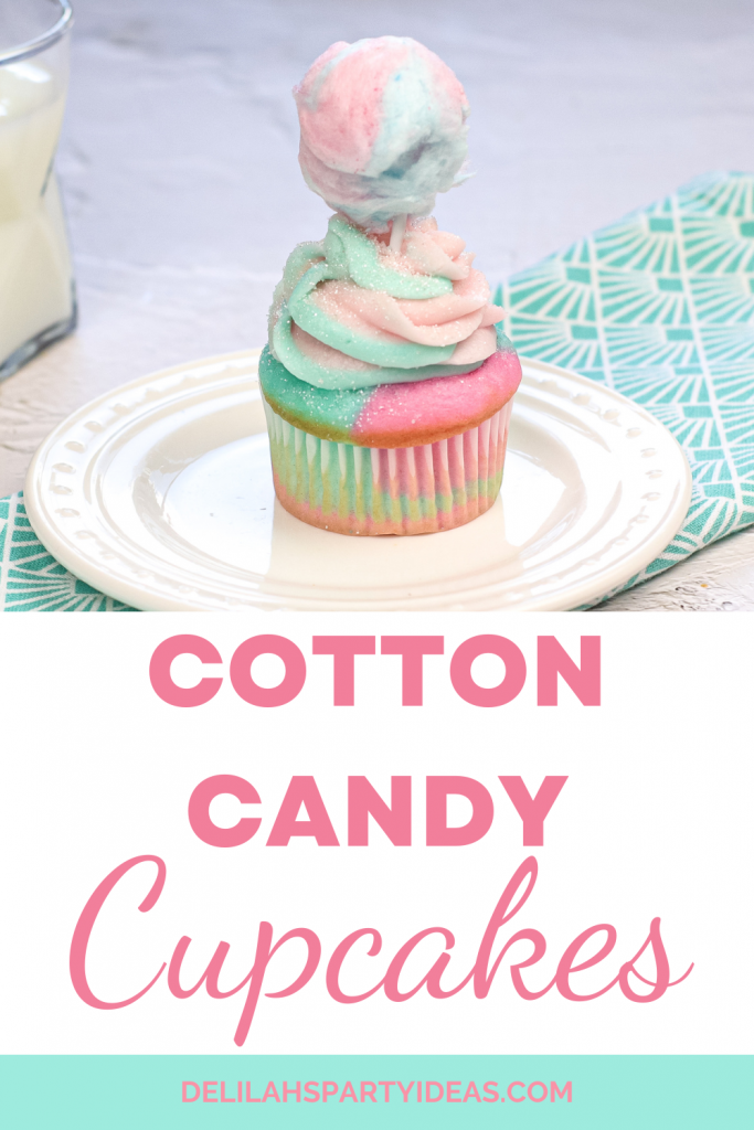 Pretty Candy Cotton Cupcakes