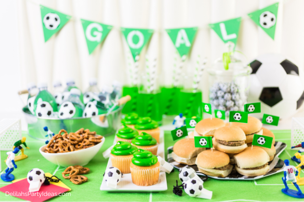 Soccer Sports themed party table