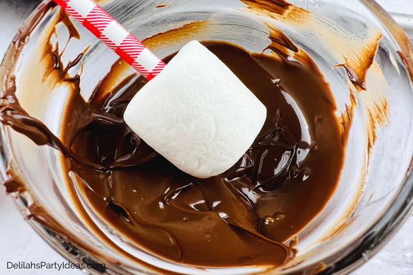 Dip Marshmallows in melted chocolate