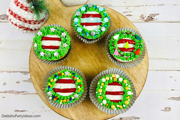 Wreath Cupcakes