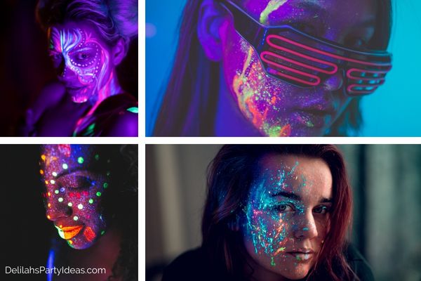 Ladies with Neon Face Paint