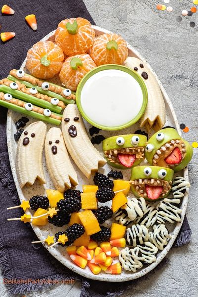 Healthy Halloween Fruit Platter