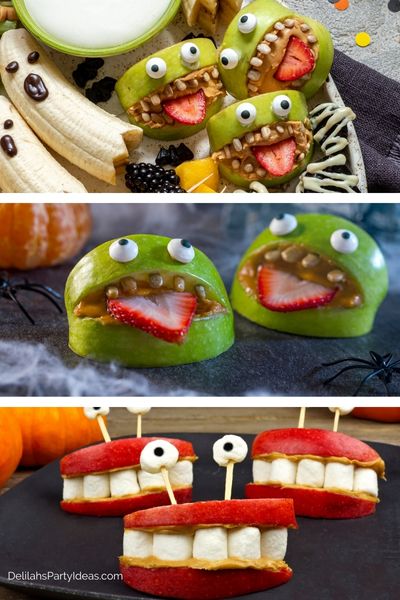 Spooky Halloween Apple Teeth