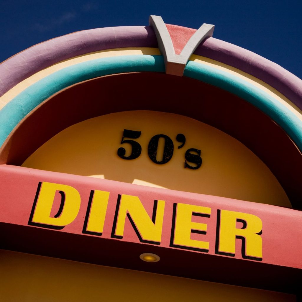 50s theme party diner