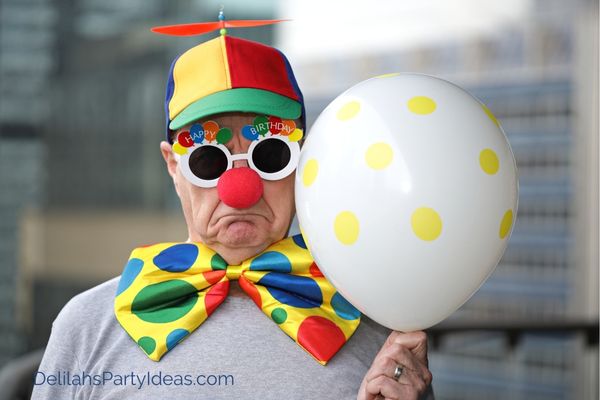 Sad birthday clown