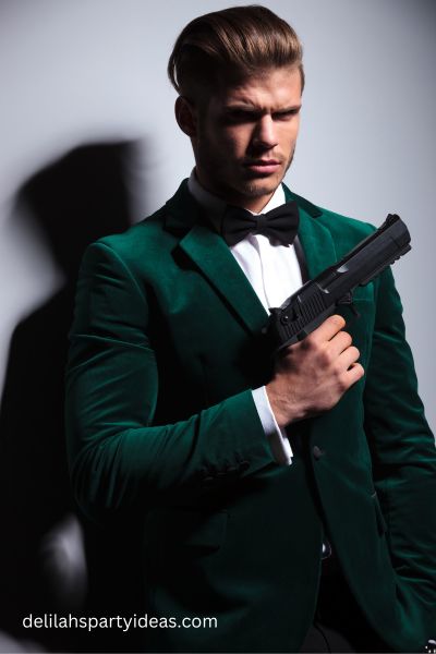 Man dressed as James Bond