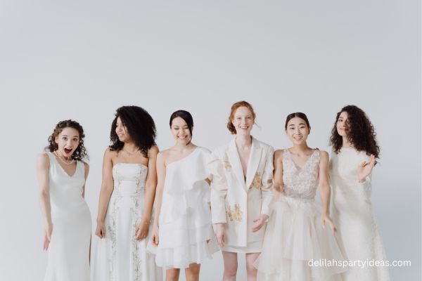 Women wearing white dresses