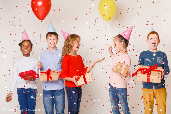 Why we celebrate birthdays, 5 kids celebrating at a party