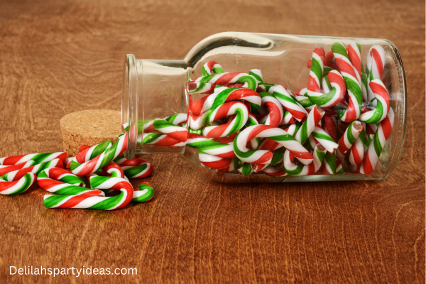 candy cane guessing jar