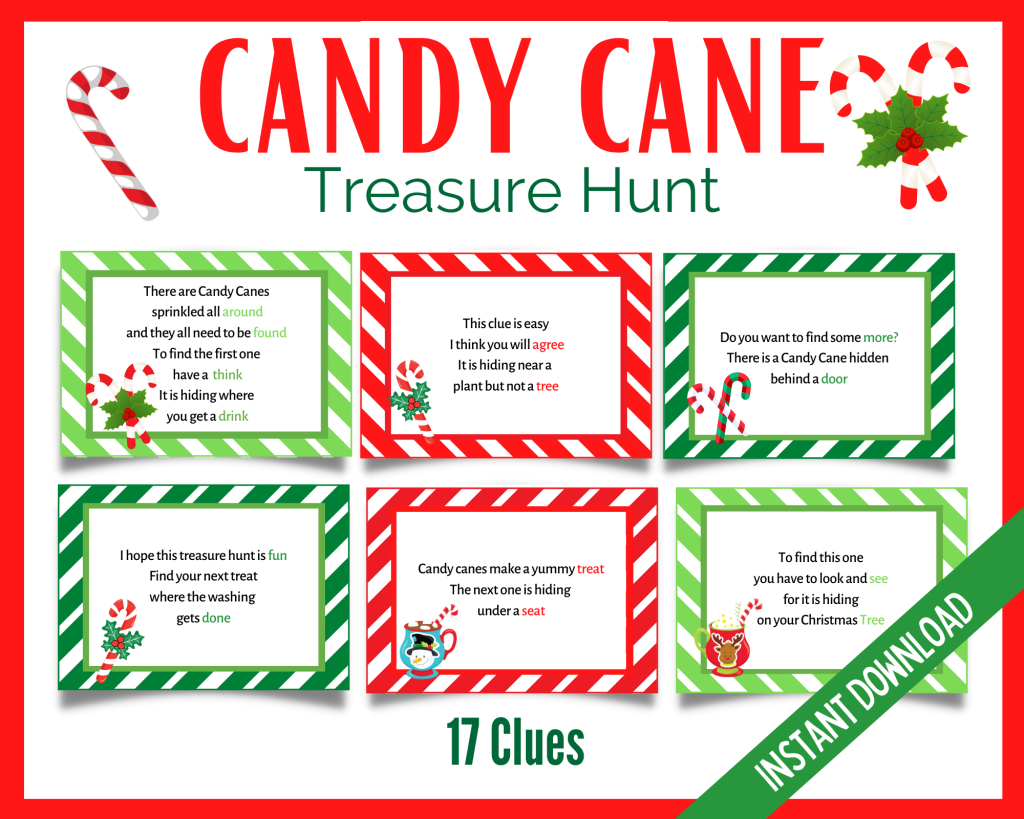 candy cane treasure hunt