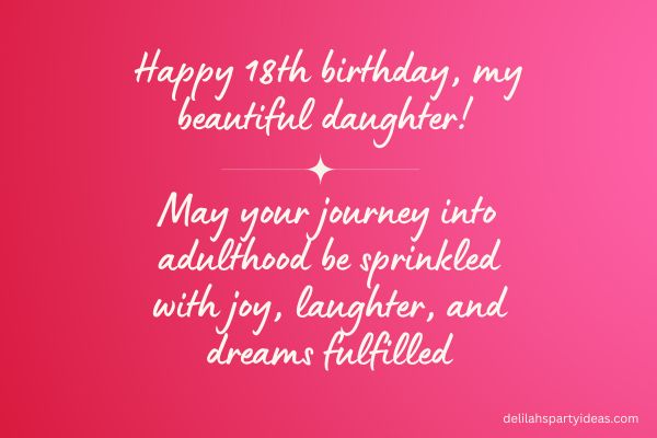 Birthday quote on pink background