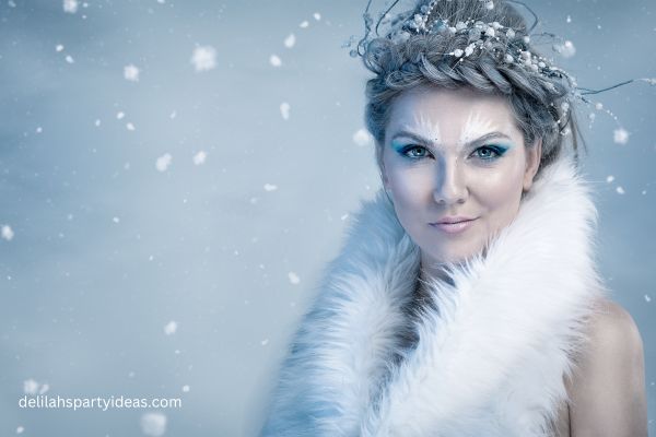 woman dressed as an ice queen