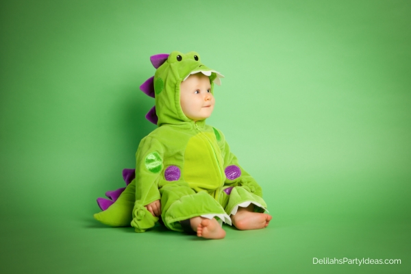Child dressed in Dinosaur Costume