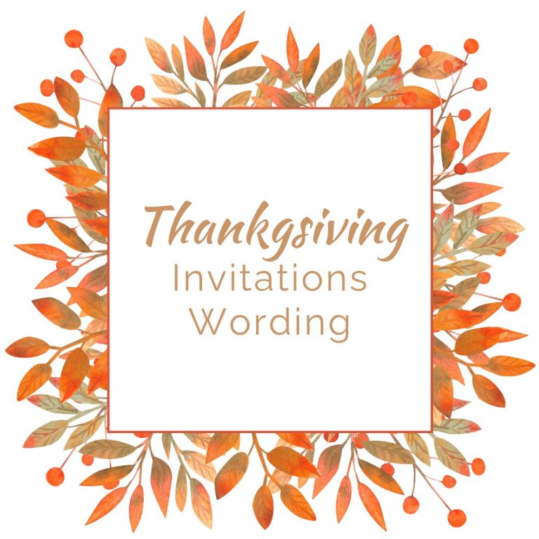 Thanksgiving Invitations Wording