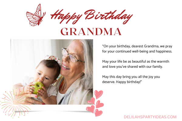 Happy Birthday Grandma prayer