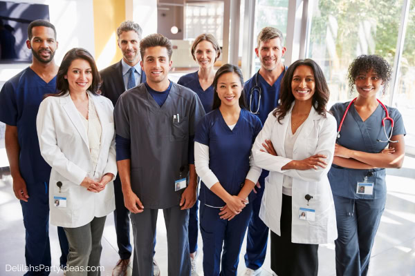 A group of hospital workers