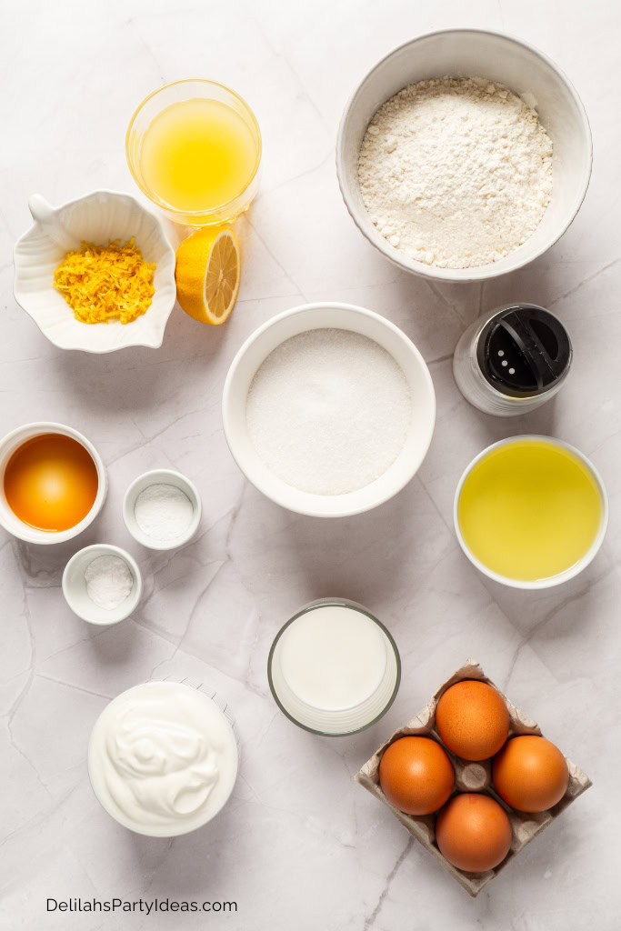 Ingredients for Lemon Loaf Cake