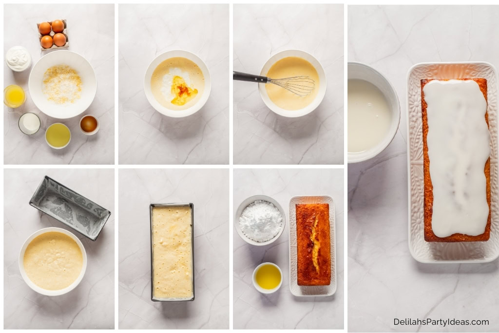 Step by step instructions for Lemon Loaf Cake