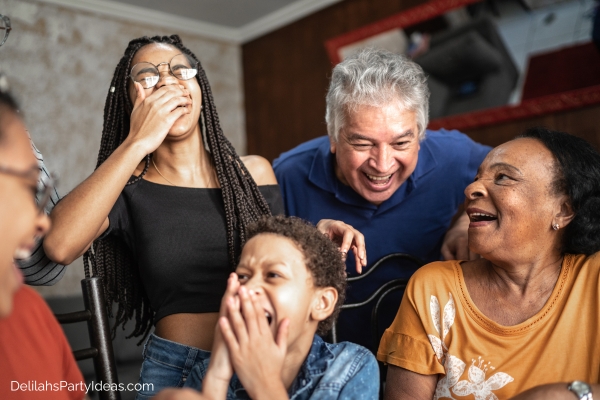 Family laughing