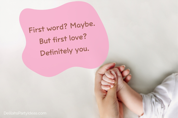 A mother's hand holding her baby's hand, with quote overlay