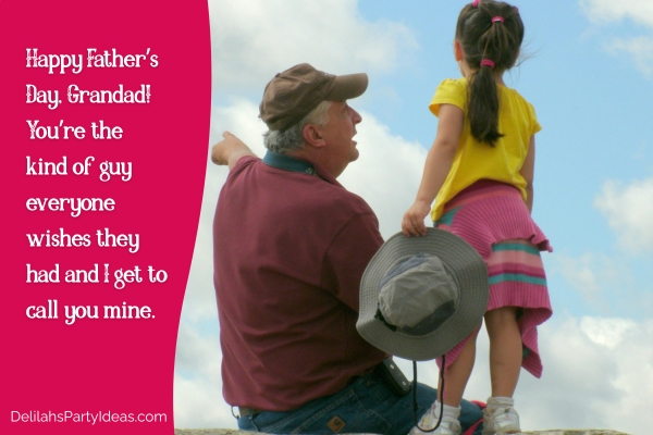 Grandfather and granddaughter, with father's day greeting overlay