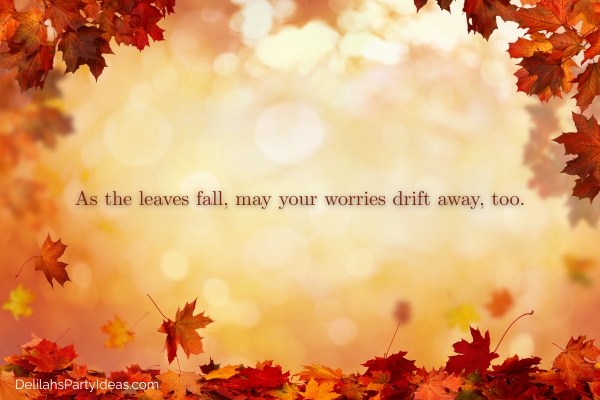 Autumn maple leaves background, with quote overlay
