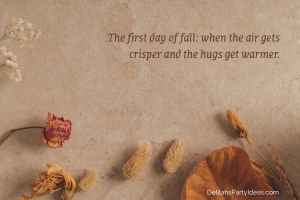 Autumn botanicals flat lay, with quote overlay