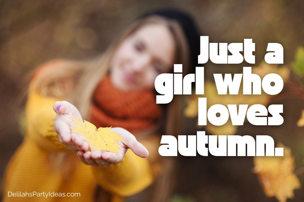 Woman holding a maple leaf, with quote overlay