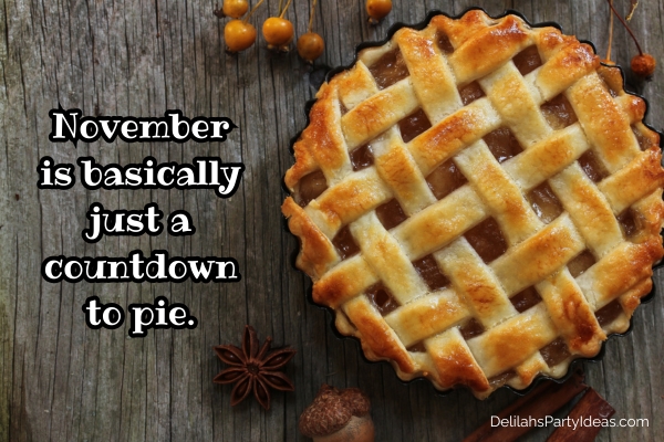 Apple pie, with quote overlay