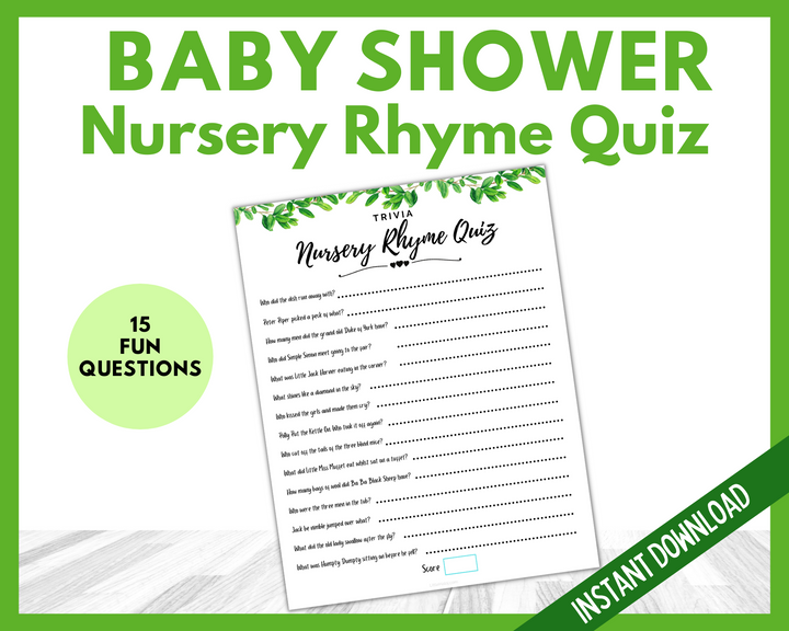 nursery rhyme trivia game
