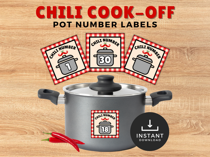 chili cookoff labels