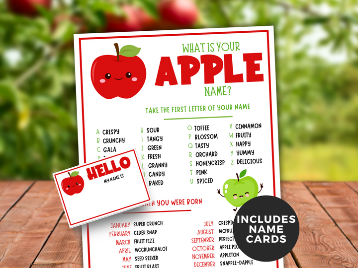 apple name game