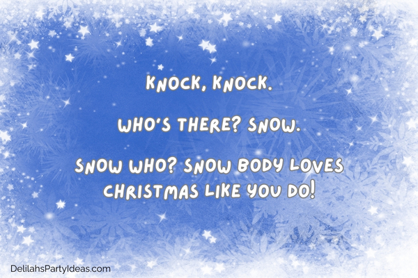 winter snowflakes background with joke overlay