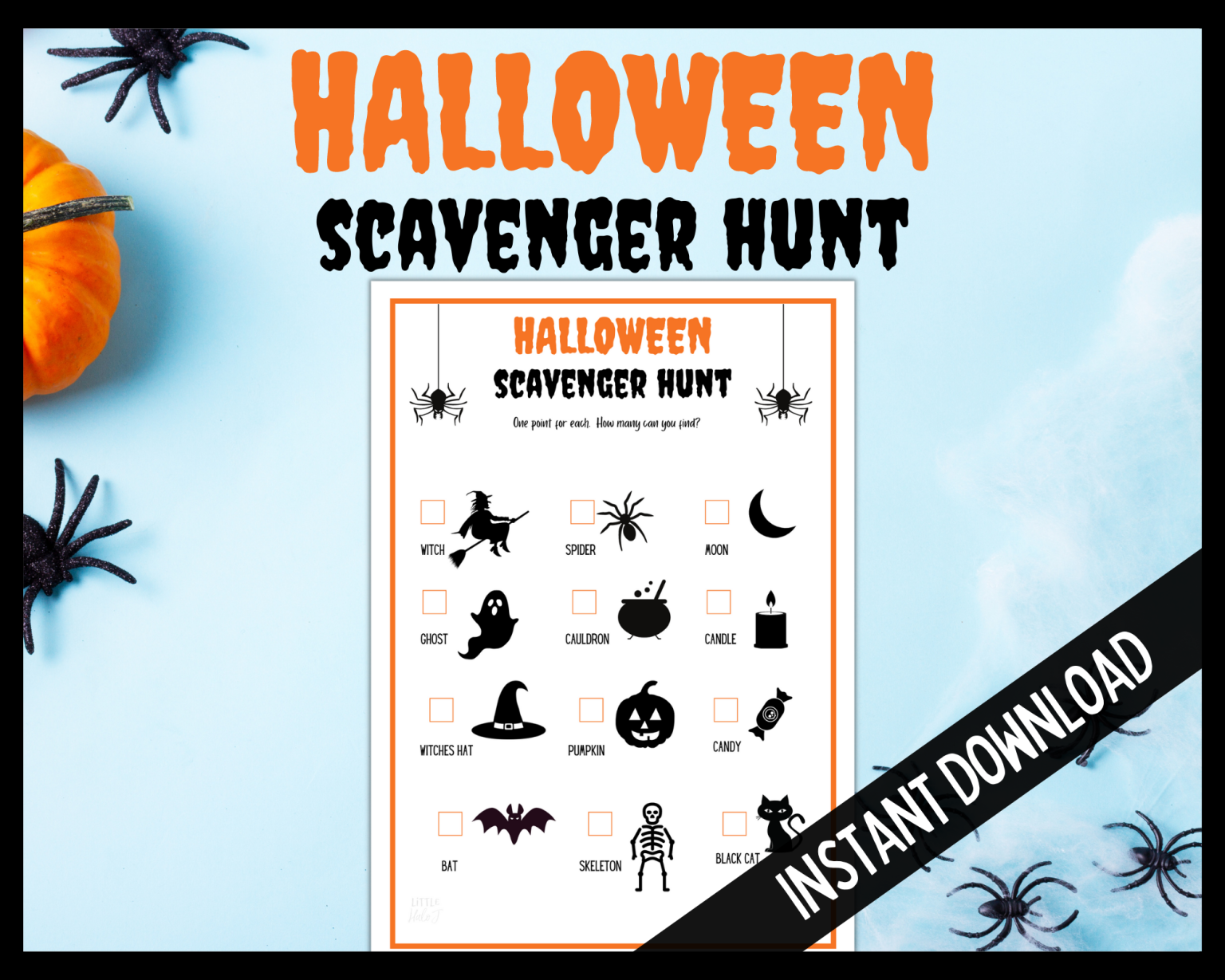 Halloween Scavenger Hunt kids - Delilah's Party Ideas