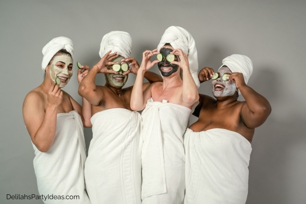 female friends having a spa day