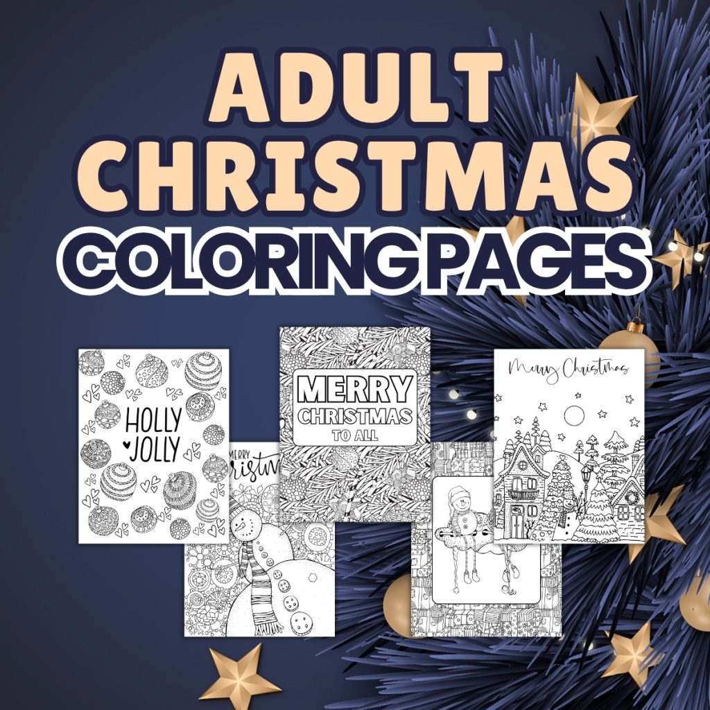 adult christmas coloring pages